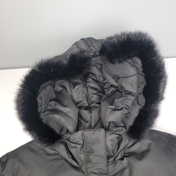 Cole B sport winter down quilted puffer jacket w/rabbit fur hood - Picture 11 of 14